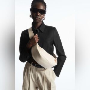 SWING CROSSBODY SWING BAG - LEATHER Cream Adjustable strap smooth-grain leather